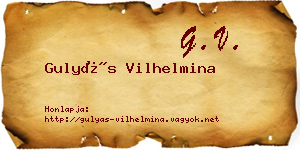 Gulyás Vilhelmina névjegykártya